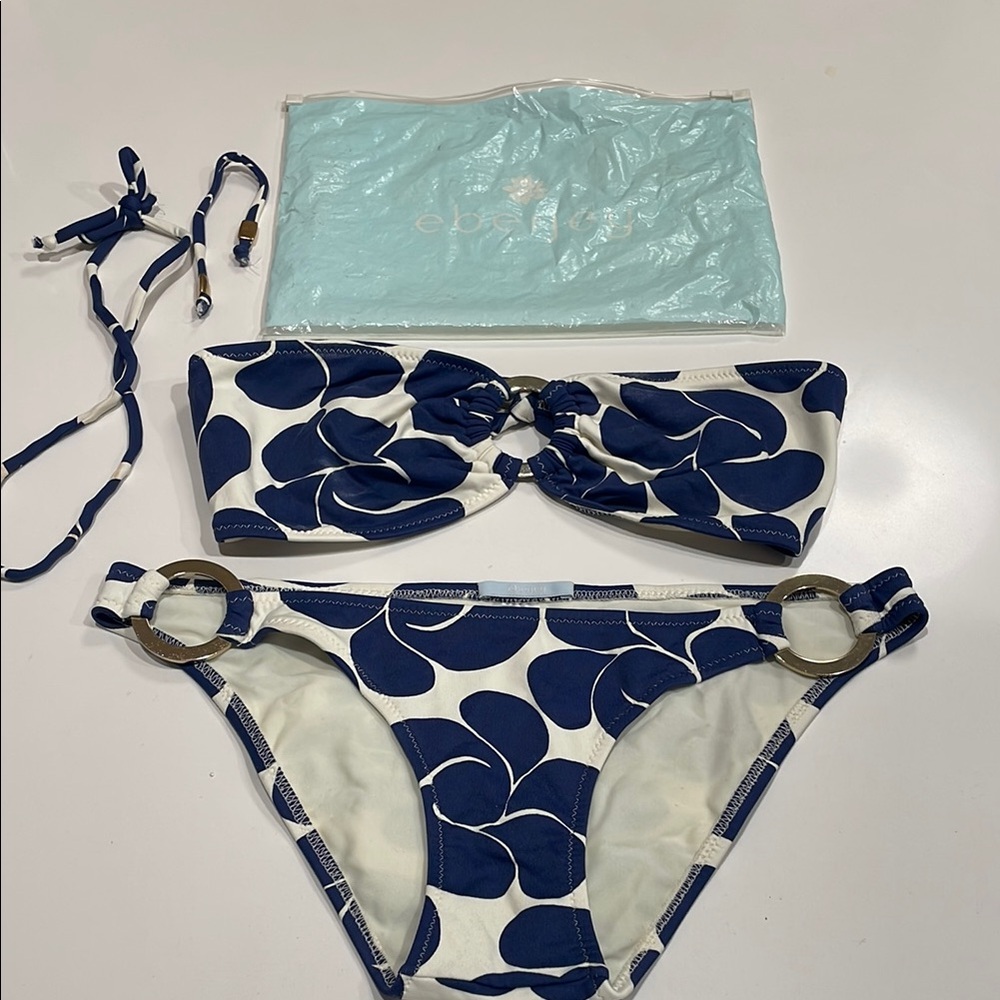 Eberjey Navy blue and White Bikini Set